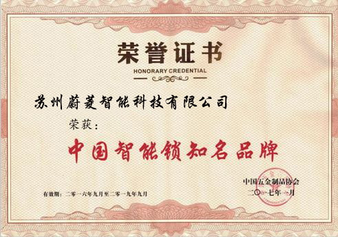 中国智能锁知名品牌